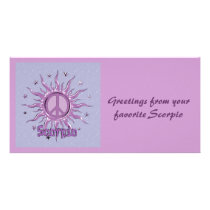 Peace Sun Customized Photo Card