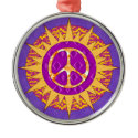 Peace Sun Spiral ornaments