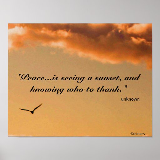 Peace Sunset Poster