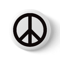Peace Symbol - Black buttons by visualnewbie Peace Symbol - Black buttons