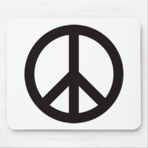 Peace Symbol - Black mousepads by visualnewbie Peace Symbol - Black mousepads