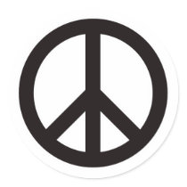 Peace Symbol - Black stickers by visualnewbie Peace Symbol - Black stickers