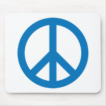 Peace Symbol - Blue mousepads by visualnewbie Peace Symbol - Blue mousepads