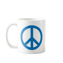 Peace Symbol - Blue mugs