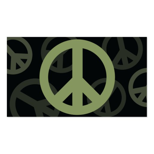Peace Symbol - Business Business Card (back side)