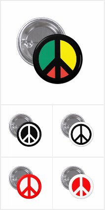 Peace Symbol Buttons