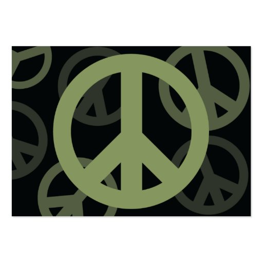 Peace Symbol - Chubby Business Card Templates (back side)