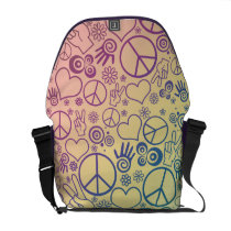 Peace Symbol Design messenger bags