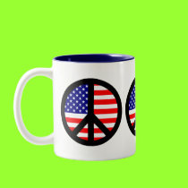 Peace Symbol Flag mugs