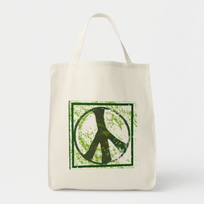 Free Grocery Tote  on Peace Symbol Grunge Organic Grocery Tote Bag From Zazzle Com