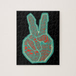 Peace Symbol Hand Jigsaw Puzzles