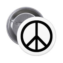 Peace symbol (heavy) button buttons