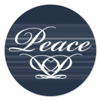 Peace Symbol Holiday Christmas Envelope Stickers