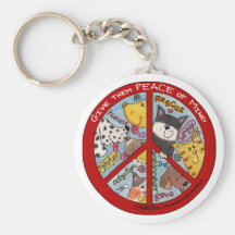 Peace Symbol-Humane Key Chains