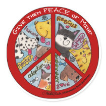 Peace Symbol-Humane stickers
