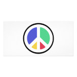 Peace Symbol in colors! Customized Photo Card