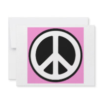 Peace Symbol in Pink! invitations by angeria Peace Symbol in Pink! invitations