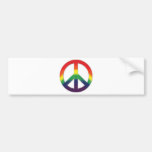 Peace symbol in Rainbow colors Bumper Stickers
