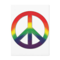 Peace symbol in Rainbow colors Postcard