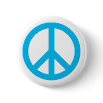 Peace Symbol - Light Blue buttons by visualnewbie Peace Symbol - Light Blue buttons