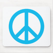 Peace Symbol - Light Blue mousepads by visualnewbie Peace Symbol - Light Blue mousepads