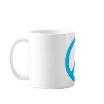 Peace Symbol - Light Blue mugs
