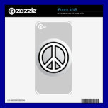 PEACE SYMBOL metallic silver grey gray black white skins