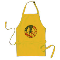 Peace Symbol of US Flag aprons
