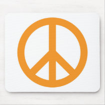 Peace Symbol - Orange mousepads by visualnewbie Peace Symbol - Orange mousepads