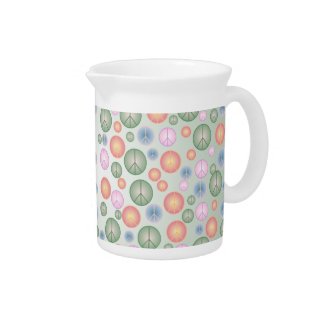 Peace Symbol Pattern Pitcher