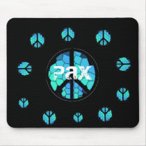 Peace Symbol Pax Stained Glass Mousepad .. by quakershop Peace Symbol Pax Stained Glass Mousepad ..
