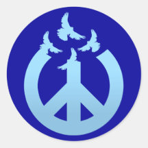 Peace symbol pigeons peace symbol of doves stickers