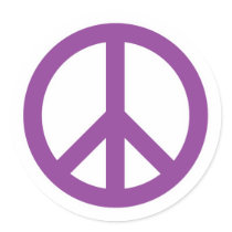 Peace Symbol - Purple stickers by visualnewbie Peace Symbol - Purple stickers