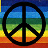 peace symbol rainbow sticker