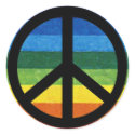 peace symbol rainbow stickers by anacletocold peace symbol rainbow stickers