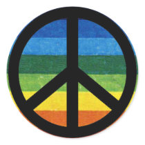 peace symbol rainbow stickers