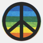 peace symbol rainbow sticker