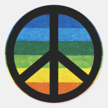 peace symbol rainbow stickers
