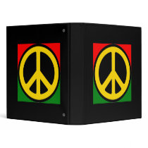 Peace Symbol Rasta Binder