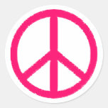 peace symbol round sticker
