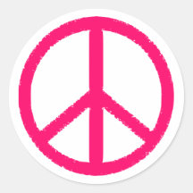peace symbol round sticker