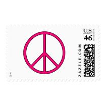 Peace Symbol Sign Love Hippie Anti War Protest Postage Stamp