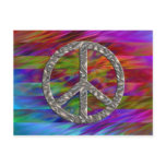 PEACE symbol  - SILVER Post Cards