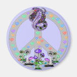 Peace Symbol Snake Magnet