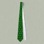 Peace Symbol Tie (Black and Neon Green)