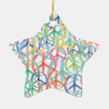 Peace Symbols Art Christmas Ornaments