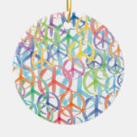 Peace Symbols Art Christmas Tree Ornaments