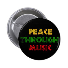 Peace Through Music Button