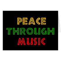Peace Through Music Greeting Cards