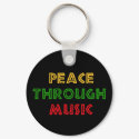 Peace Through Music keychains by orsobear Peace Through Music keychains